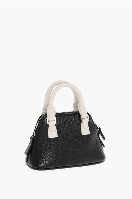 MM11 Two-Tone leren 5AC minitas in zwart en wit - Image 2