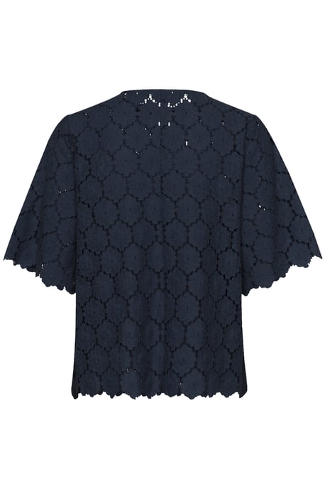 Blouse met korte mouwen Loose fit black - Image 5