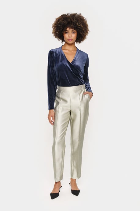 Blouse met lange mouwen Fitted blue - Image 1
