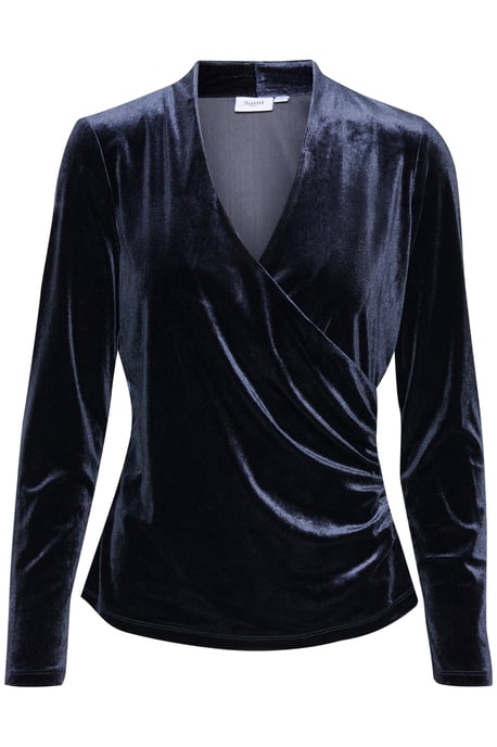 Blouse met lange mouwen Fitted blue - Image 4