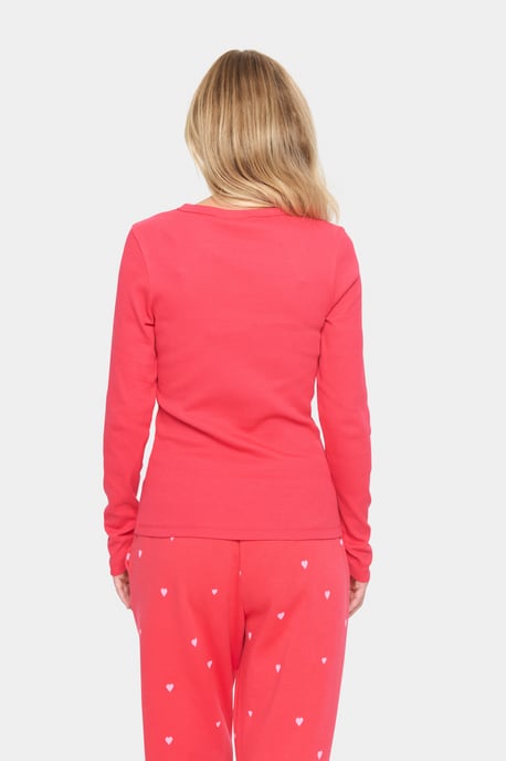 Blouse met lange mouwen Fitted red - Image 3