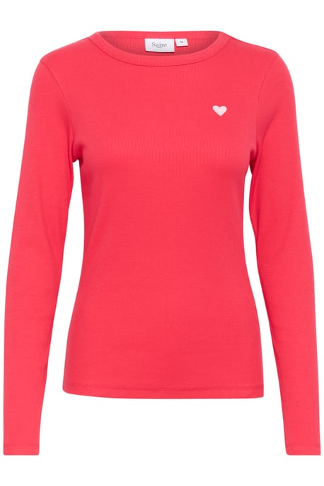 Blouse met lange mouwen Fitted red - Image 4