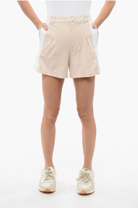 Stretch AXIM Shorts met Zijbanden in Beige - Image 1