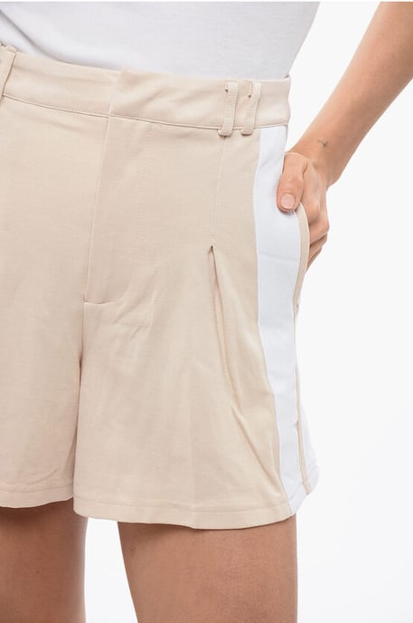 Stretch AXIM Shorts met Zijbanden in Beige - Image 3