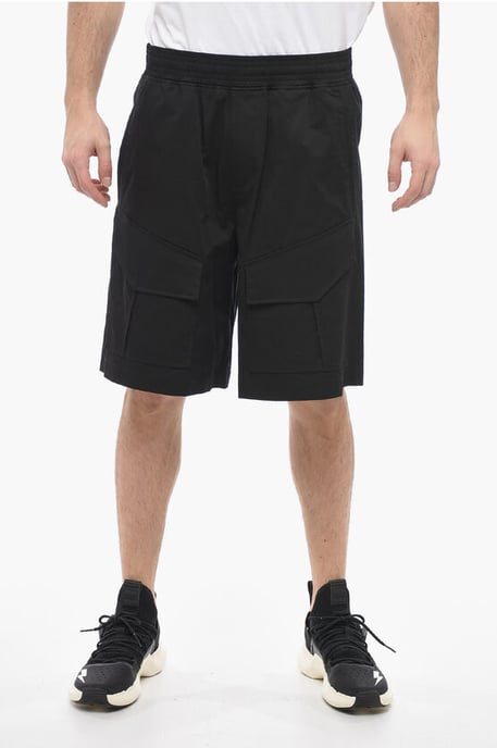 Baggy Fit JORDAN Cargo Shorts met klepzakken in zwart - Image 1