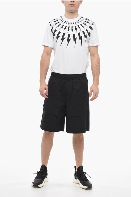 Baggy Fit JORDAN Cargo Shorts met klepzakken in zwart - Image 4