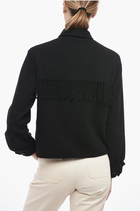 STAG OVER Shirt met franjes in zwart - Image 2