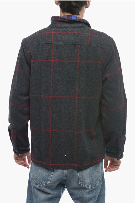 Geruit MALONE Overshirt van wolmix in grijs - Image 2