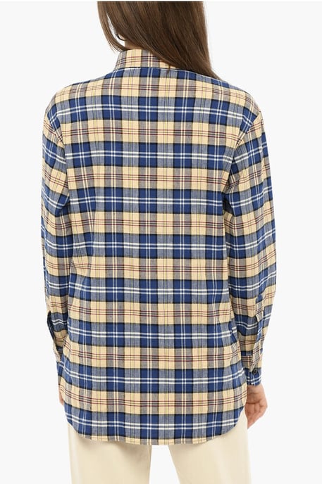 Dubbel borstzakje tartan ruit overhemd in multicolor - Image 2