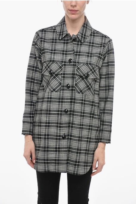 Geruit ALASKAN Overshirt in Zwart & Wit - Image 1