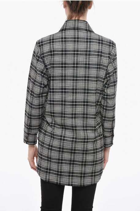 Geruit ALASKAN Overshirt in Zwart & Wit - Image 2