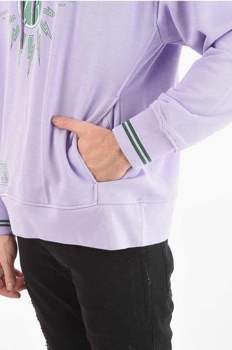 JAMES HARDEN x NEIL BARRETT Easy Fit Hoodie met bedrukt logo in violet - Image 3