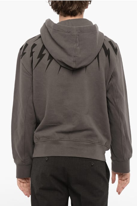 Easy Fit hoodie met Thunderbolt-print in grijs - Image 2