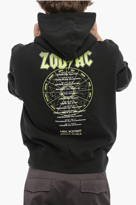 Fleece katoenen Easy Fit ZOD AC hoodie in zwart - Image 2