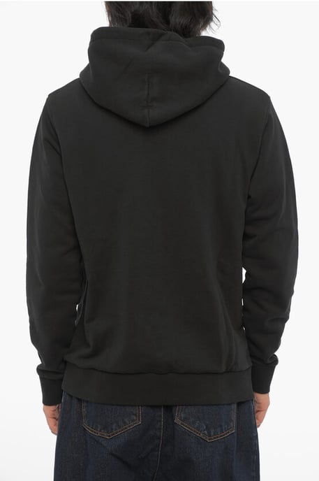 Katoenen ECLIPSE Hoodie met opgestikte zak in zwart - Image 2