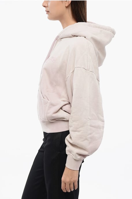 Maxi Hoodie LAUNDRY met logo en opgestikte zak in roze - Image 3