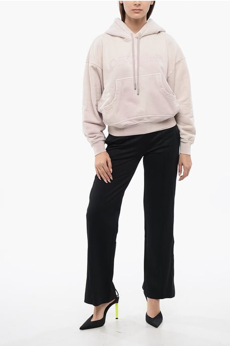 Maxi Hoodie LAUNDRY met logo en opgestikte zak in roze - Image 4