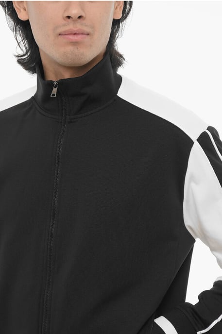Tweekleurige SPORT MODERNIST sweatshirt met rits in zwart en wit - Image 3