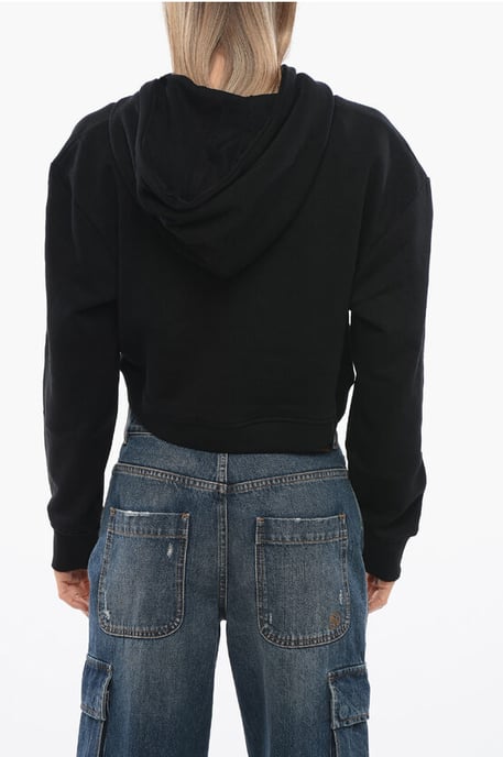 PISTIL Cropped Sweatshirt met reliëflogo in zwart - Image 2