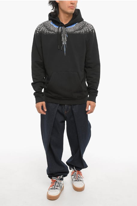 Regular Fit GRIZZLY WINGS Hoodie in Zwart - Image 4