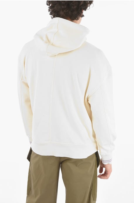 JAMES HARDEN x NEIL BARRETT Easy Fit Hoodie met bedrukt logo in beige - Image 2