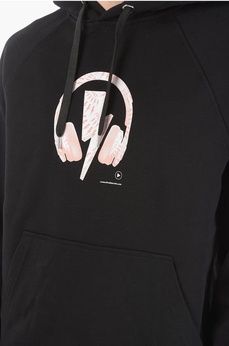 Bedrukt logo DJ BOLT hoodie in zwart - Image 3
