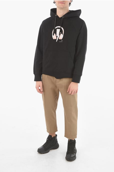 Bedrukt logo DJ BOLT hoodie in zwart - Image 4