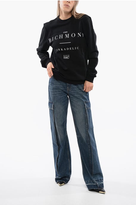 JOSOIN Over Sweatshirt met Contrasterende Print in Zwart - Image 4