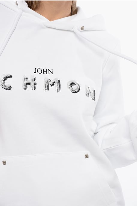 BETTO Hoodie Sweatshirt met geborduurd logo in het wit - Image 3