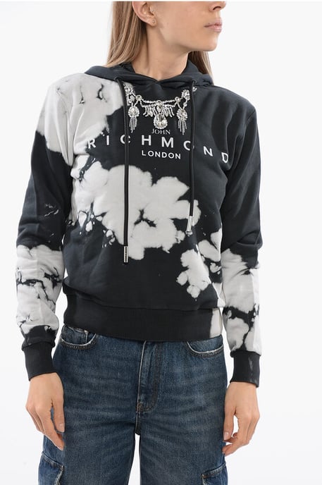 HIMEJI Hoodie Sweatshirt met Juweelapplicatie in Zwart - Image 1