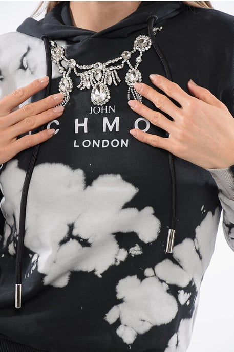 HIMEJI Hoodie Sweatshirt met Juweelapplicatie in Zwart - Image 2