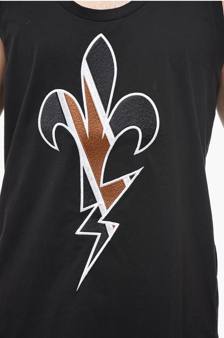 Geborduurd FLEUR-DE-THUNDER tanktopje in zwart - Image 3