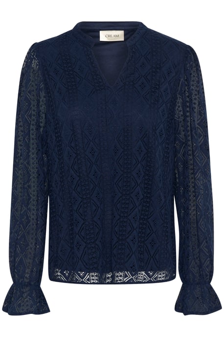 Blouse met lange mouwen Regular fit navy - Image 4
