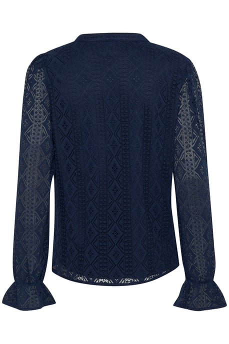 Blouse met lange mouwen Regular fit navy - Image 5