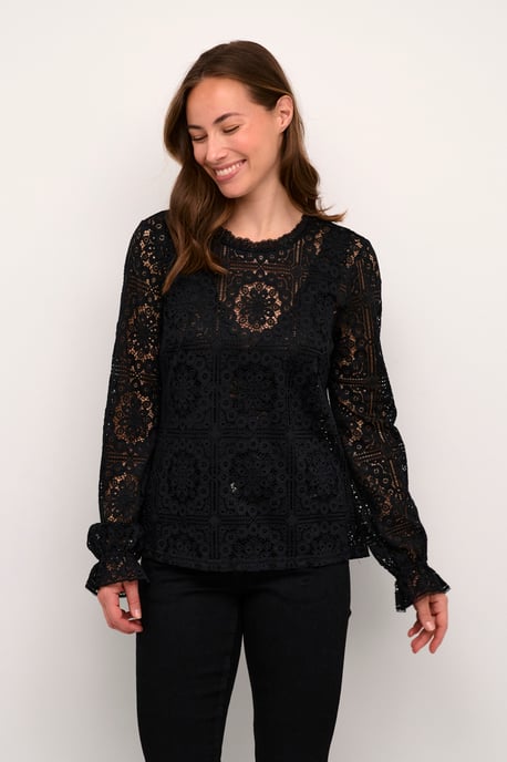 Blouse met lange mouwen black - Image 4