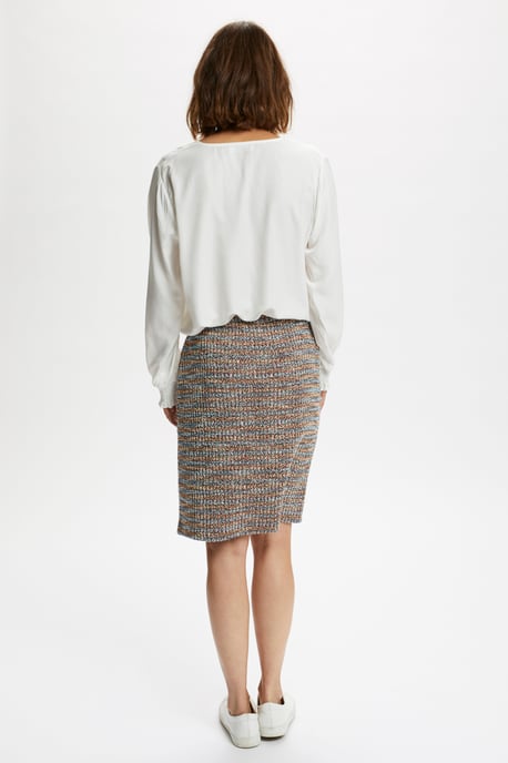Blouse met lange mouwen Straight fit white - Image 3
