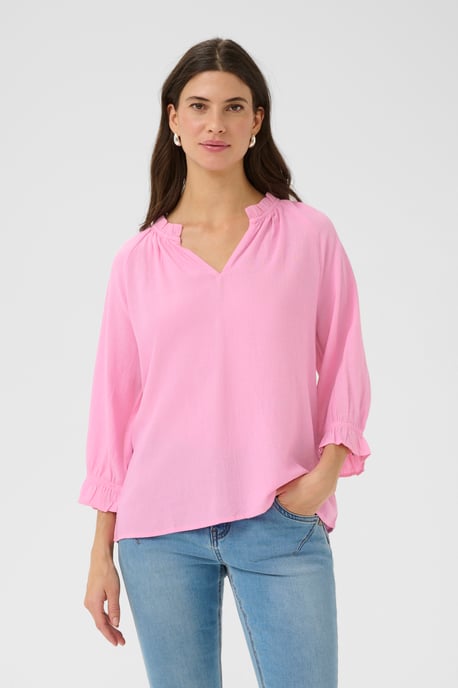 Blouse met lange mouwen Regular fit pink - Image 3
