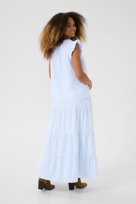 Mouwloos shirt Regular fit light blue - Image 2