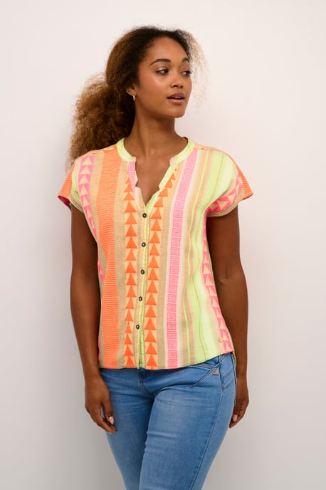 Blouse met korte mouwen Loose fit - Image 4
