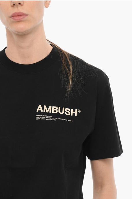 Effen T-shirt met ronde hals en contrasterend logo in zwart - Image 3