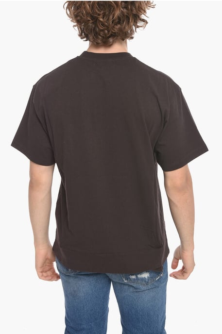 T-shirt met ronde hals en taillezak van katoen - Image 2