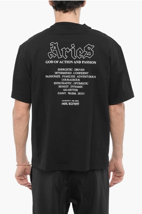 Slim Fit ARIES THE WARRIAR T-shirt met ronde hals in zwart - Image 2