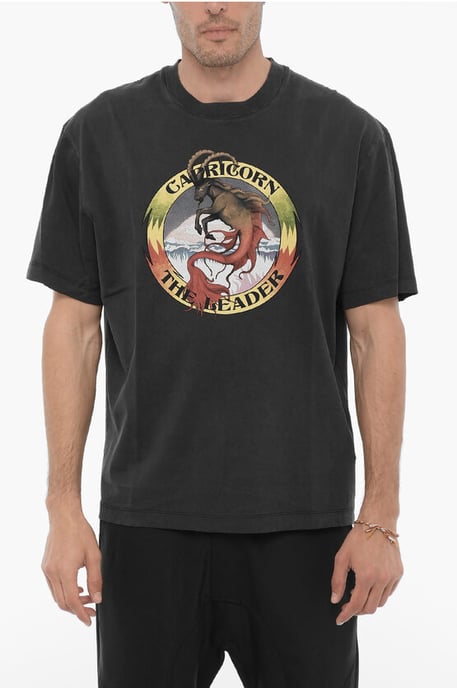 Slim Fit CAPRICORN THE LEADER T-shirt met ronde hals in grijs - Image 1