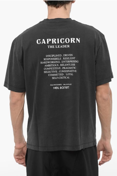 Slim Fit CAPRICORN THE LEADER T-shirt met ronde hals in grijs - Image 2