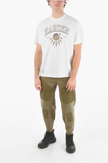 JAMES HARDEN x NEIL BARRETT T-shirt met ronde hals en bedrukt logo in beige - Image 4