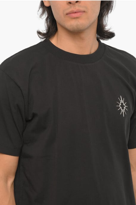 Effen ECLIPSE CROSS T-shirt met ronde hals in zwart - Image 3