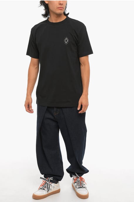 Effen ECLIPSE CROSS T-shirt met ronde hals in zwart - Image 4