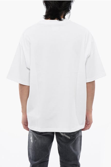 Oversized T-shirt met kettingprint in wit - Image 2