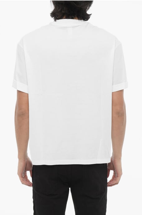 Effen kleur Easy Fit T-shirt met ronde hals in wit - Image 2