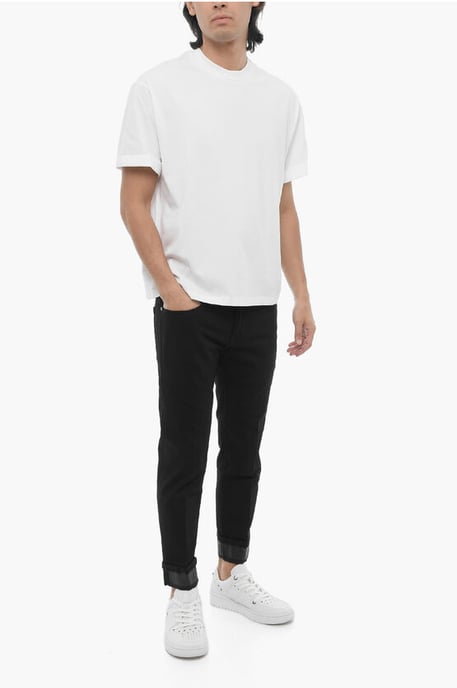 Effen kleur Easy Fit T-shirt met ronde hals in wit - Image 4